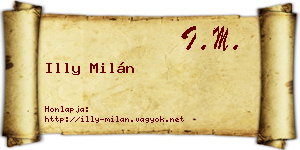 Illy Milán névjegykártya