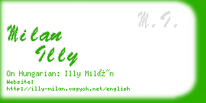 milan illy business card